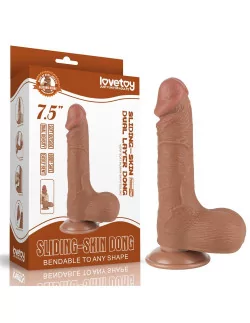 7.5'' Sliding Skin Dual Layer Dildó 3 Dongok - Dildók Lovetoy