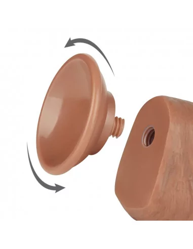 8'' Sliding Skin Dual Layer Dong Brown III Dildó Dongok - Dildók Lovetoy