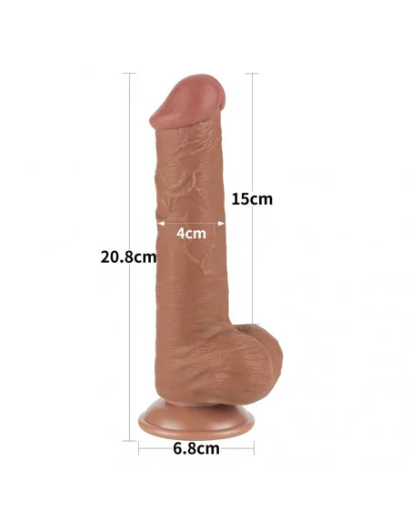 8'' Sliding Skin Dual Layer Dong Brown III Dildó Dongok - Dildók Lovetoy 8'' Sliding Skin Dual Layer Dong Brown III Dildó Dongok - Dildók Lovetoy