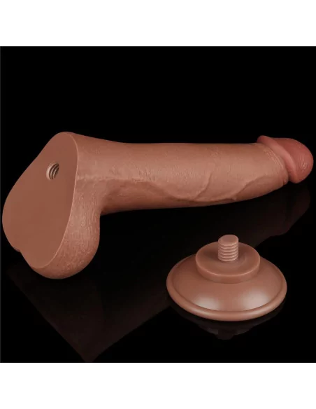 8.5'' Sliding Skin Dual Layer Dong Brown I Dildó Dongok - Dildók Lovetoy