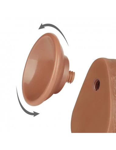 8.5'' Sliding Skin Dual Layer Dong Brown I Dildó Dongok - Dildók Lovetoy