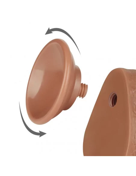 8.5'' Sliding Skin Dual Layer Dong Brown I Dildó Dongok - Dildók Lovetoy