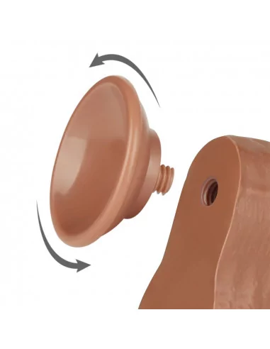 8.5'' Sliding Skin Dual Layer Dong Brown II Dildó Dongok - Dildók Lovetoy