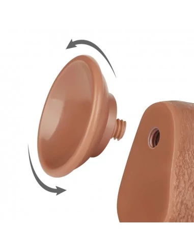 9'' Sliding Skin Dual Layer Dong Brown Dildó Dongok - Dildók Lovetoy