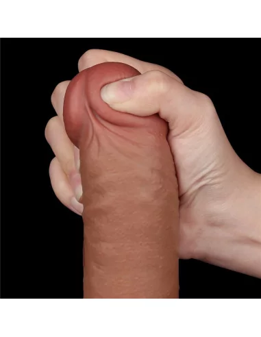 9.5'' Sliding Skin Dual Layer Dong Brown Dildó Dongok - Dildók Lovetoy