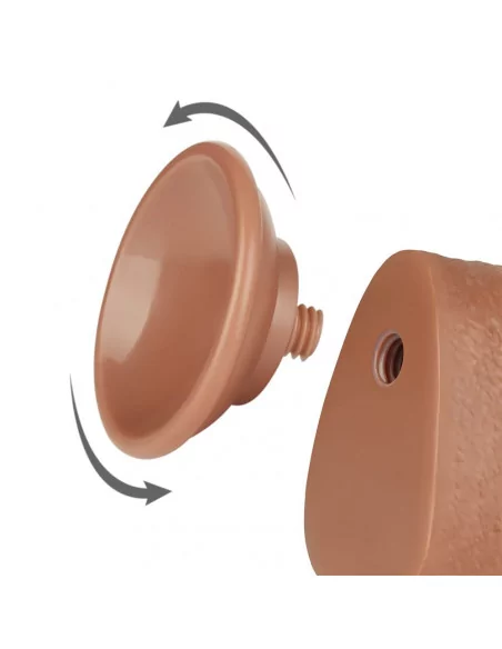 9.5'' Sliding Skin Dual Layer Dong Brown Dildó Dongok - Dildók Lovetoy