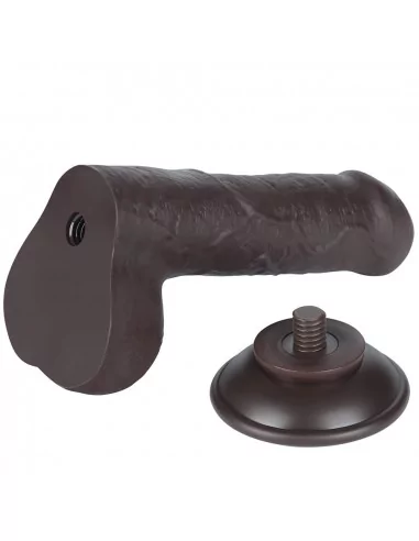 7'' Sliding Skin Dual Layer Dong Black Dildó Dongok - Dildók Lovetoy