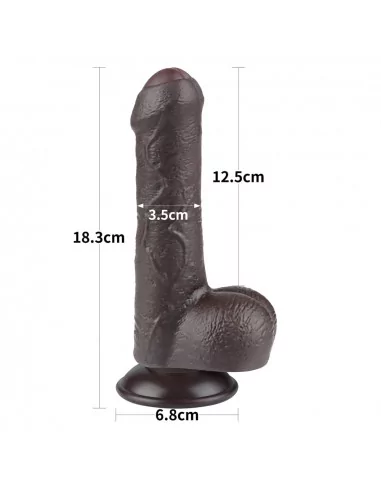 7'' Sliding Skin Dual Layer Dong Black Dildó Dongok - Dildók Lovetoy