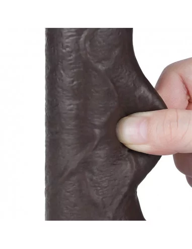 7'' Sliding Skin Dual Layer Dong Black Dildó Dongok - Dildók Lovetoy