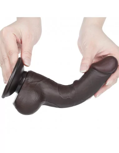 7.5'' Sliding Skin Dual Layer Dong Black II Dildó Dongok - Dildók Lovetoy