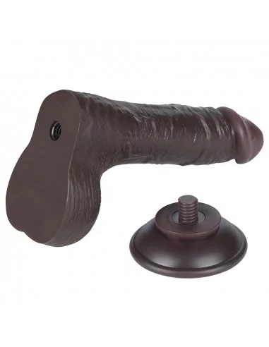 7.5'' Sliding Skin Dual Layer Dong Black III Dildó Dongok - Dildók Lovetoy