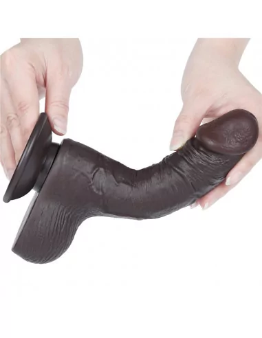 7.5'' Sliding Skin Dual Layer Dong Black III Dildó Dongok - Dildók Lovetoy