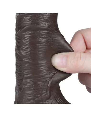 7.5'' Sliding Skin Dual Layer Dong Black III Dildó Dongok - Dildók Lovetoy