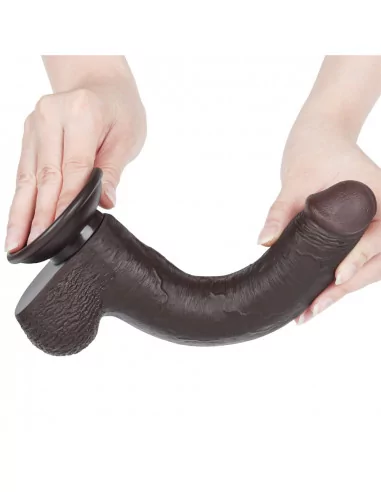 9'' Sliding Skin Dual Layer Dong Black Dildó Dongok - Dildók Lovetoy