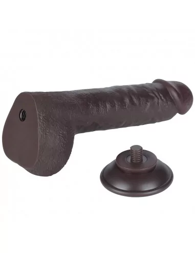 9.5'' Sliding Skin Dual Layer Dong Black Dildó Dongok - Dildók Lovetoy