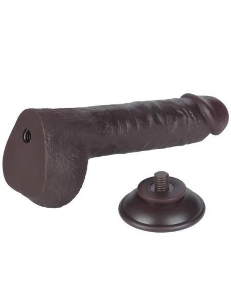 9.5'' Sliding Skin Dual Layer Dong Black Dildó Dongok - Dildók Lovetoy
