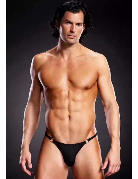 Microfiber Tanga Fém Gyűrűkkel S/M Férfi ruházat Blue Line