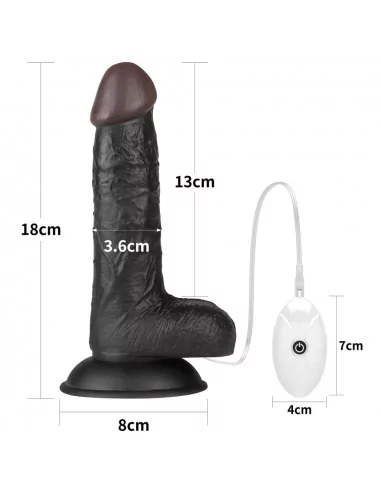 Vibrating Easy Strapon Set 7.0'' Black Felcsatolható Dildó Felcsatolható eszközök Lovetoy
