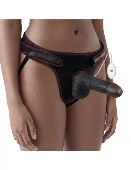 Vibrating Easy Strapon Set 7.0'' Black Felcsatolható Dildó Felcsatolható eszközök Lovetoy Vibrating Easy Strapon Set 7.0'' Black Felcsatolható Dildó Felcsatolható eszközök Lovetoy