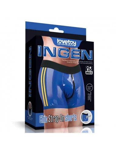 Chic Strap-On XS/S (28 - 31 inch waist) Blue Boxer Alsó Dildóhoz Felcsatolható eszközök Lovetoy