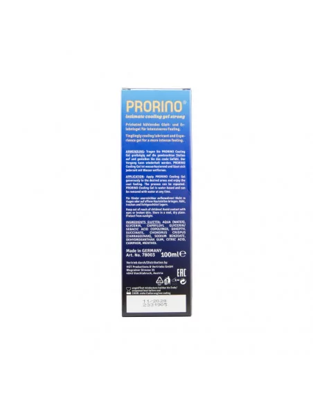 PRORINO Cooling Gel "strong" 100 ml Síkosító Vízbázisú síkosítók Ero