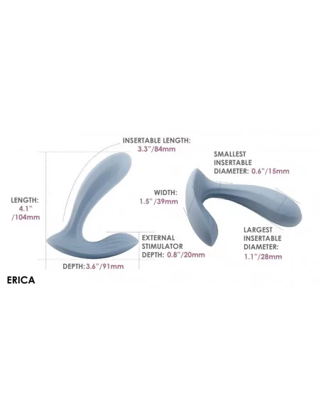 Erica Dusty Blue Vibrátor Okos vibrátorok Svakom