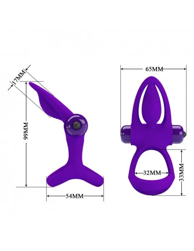 Pretty Love Purple Péniszgyűrű Péniszgyűrűk - Mandzsetták Pretty Love