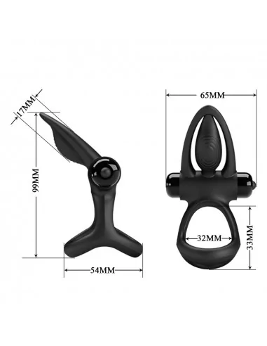 Pretty Love Black Péniszgyűrű Péniszgyűrűk - Mandzsetták Pretty Love