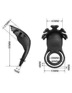 Pretty Love Ruben Black Péniszgyűrű Péniszgyűrűk - Mandzsetták Pretty Love 2