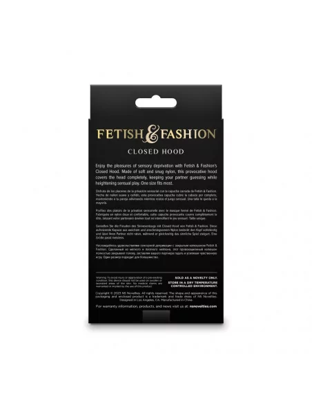 Fetish & Fashion - Closed Hood - Black - Maszk Maszkok - Szemkötők - Fejfedők NS Toys