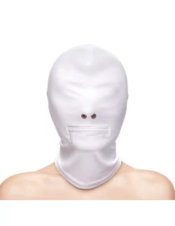 Fetish & Fashion - Zippered Mouth Hood - White - Maszk Maszkok - Szemkötők - Fejfedők NS Toys 2