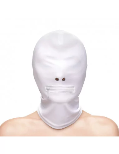 Fetish & Fashion - Zippered Mouth Hood - White - Maszk Maszkok - Szemkötők - Fejfedők NS Toys