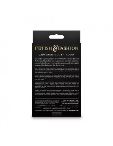 Fetish & Fashion - Zippered Mouth Hood - White - Maszk Maszkok - Szemkötők - Fejfedők NS Toys