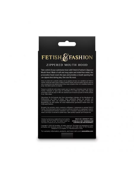 Fetish & Fashion - Zippered Mouth Hood - White - Maszk Maszkok - Szemkötők - Fejfedők NS Toys