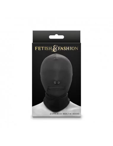 Fetish & Fashion - Zippered Mouth Hood - Black - Maszk Maszkok - Szemkötők - Fejfedők NS Toys