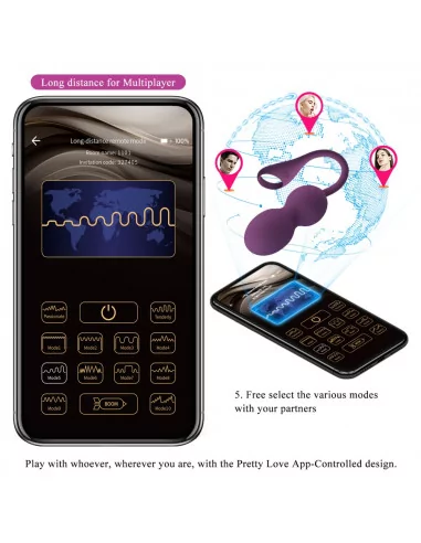 Pretty Love Elvira Purple Okos Gésa Golyó Okos vibrátorok Pretty Love