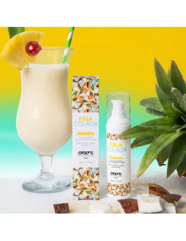 Gourmet PINA COLADA Masszázsolaj 50ml Masszázsgyertyák és olajok Exsens