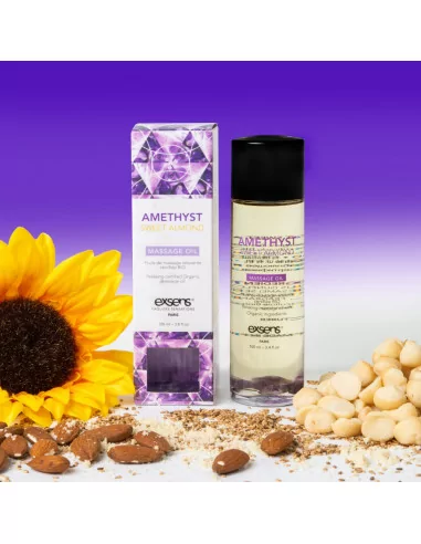 AMETHYST SWEET ALMOND Masszázsolaj 100ml Masszázsgyertyák és olajok Exsens