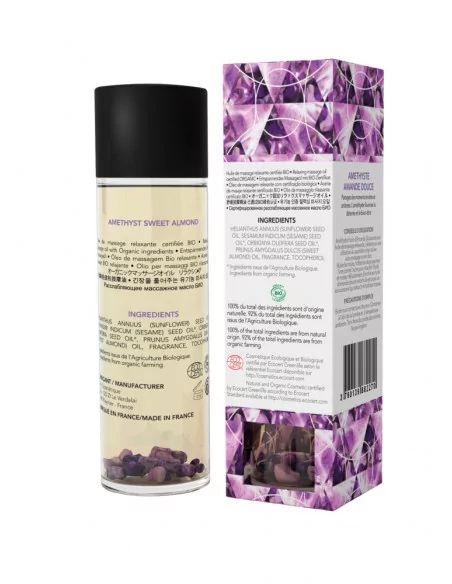 AMETHYST SWEET ALMOND Masszázsolaj 100ml Masszázsgyertyák és olajok Exsens