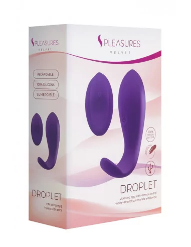 S Pleasures Velvet Droplet Purple Vibrátor Mini vibrátorok és tojások S Pleasures