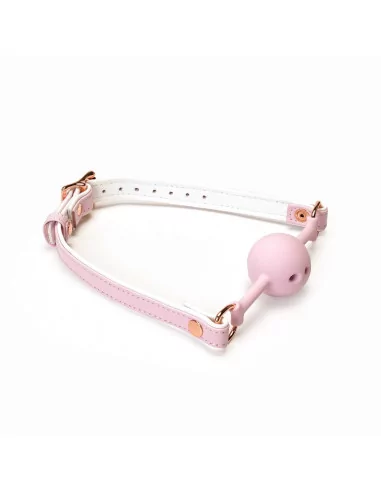 White & Pink Fairy Goat Leather Ball Gag Szájpöckök LIEBE SEELE