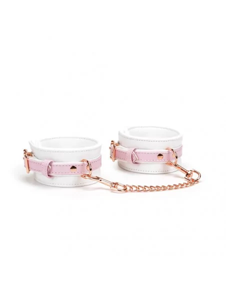 White & Pink Fairy Goat Leather Hand Cuffs Bilincsek - Kötözők LIEBE SEELE