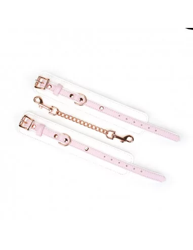 White & Pink Fairy Goat Leather Hand Cuffs Bilincsek - Kötözők LIEBE SEELE