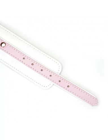 White & Pink Fairy Goat Leather Hand Cuffs Bilincsek - Kötözők LIEBE SEELE
