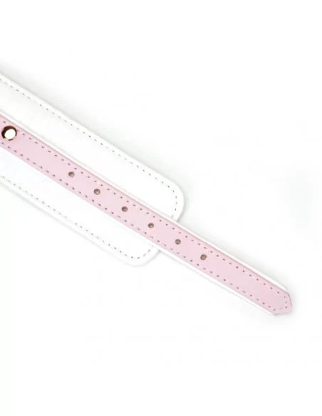 White & Pink Fairy Goat Leather Hand Cuffs Bilincsek - Kötözők LIEBE SEELE