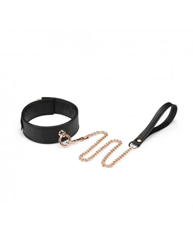 Black Organosilicon Collar with Leash Nyakörv és póráz LIEBE SEELE