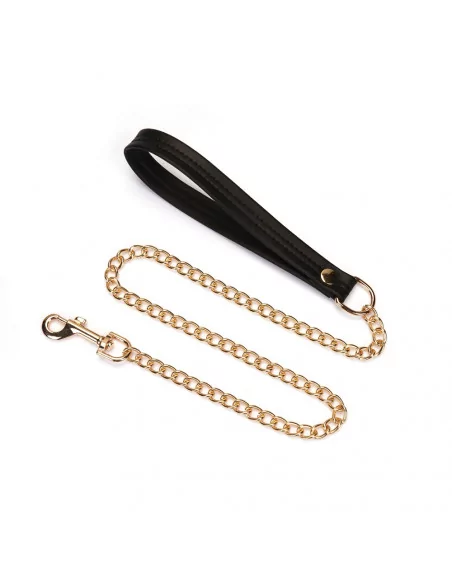 Black Organosilicon Collar with Leash Nyakörv és póráz LIEBE SEELE