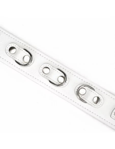 Fuji White Collar with Leash Nyakörv és póráz LIEBE SEELE