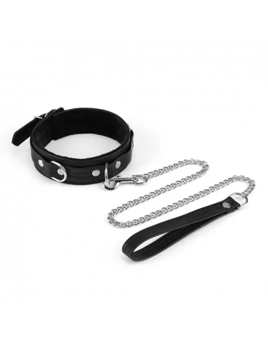 Black Bond Collar with Leash Nyakörv és póráz LIEBE SEELE