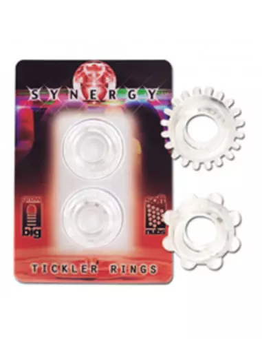 Synergy Tickler Rings Set Of 2 Rings Clear Péniszgyűrűk - Mandzsetták Seven Creations
